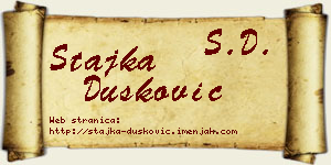 Stajka Dušković vizit kartica